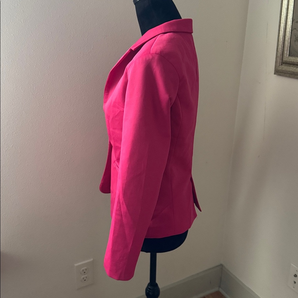 ZARA Woman Pink Blazer single crest‎ button front  Sz S - Picture 3 of 8